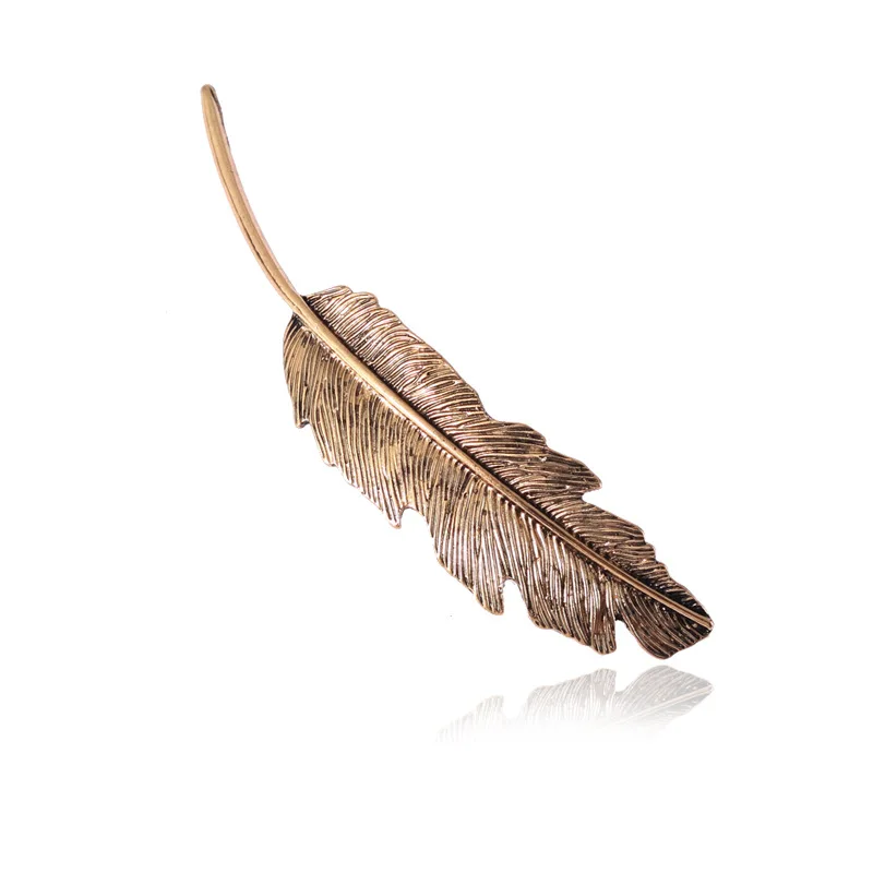 Ancient Gold Мода сплав лист Весна клип винтажный геометрический Hairwear Ретро Женские аксессуары для волос для взрослых людей головные уборы девушка заколки для волос - Окраска металла: Ancient Gold