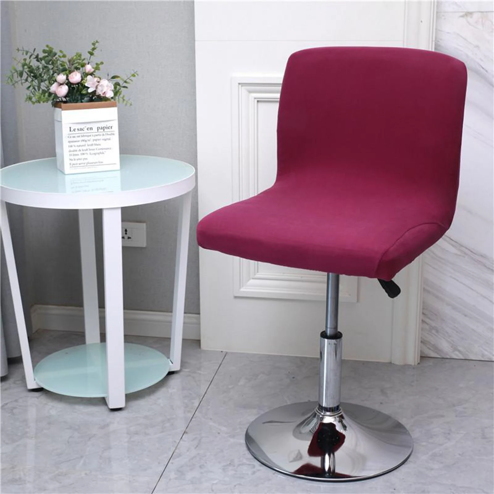 Stretchable Stool Chair Cover Polyester Height Side Slipcovers Wedding Party Stretchable Stool Chair Cover Polyester Height Side Slipcovers Wedding Party