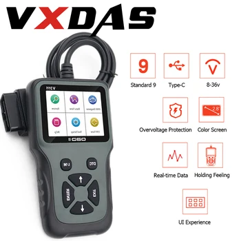 

VXDAS Code Readers & Scan Tools OBD2 V311 Diagnostic Scanner With Type-C For Car Multilingual OBDII Scanner Analyzer Automotive