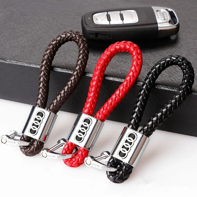 

1Pcs Fashion Hand Woven KeyChain key Rings Keychain For audi a3 a4 a5 a6 a7 a8 Q3 Q4 Q5 Q6 Q7 b8 b6 c6 8p b7 c5 8v car styling