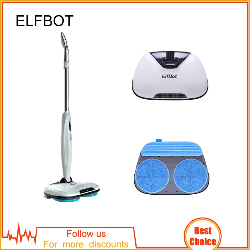 

Elfbot T2 Electric Mop Vacuum Handheld Wireless with Waxing,Mopping, Water Spay,Wet Floor Robot Cleaner,Floor Wiper Washer