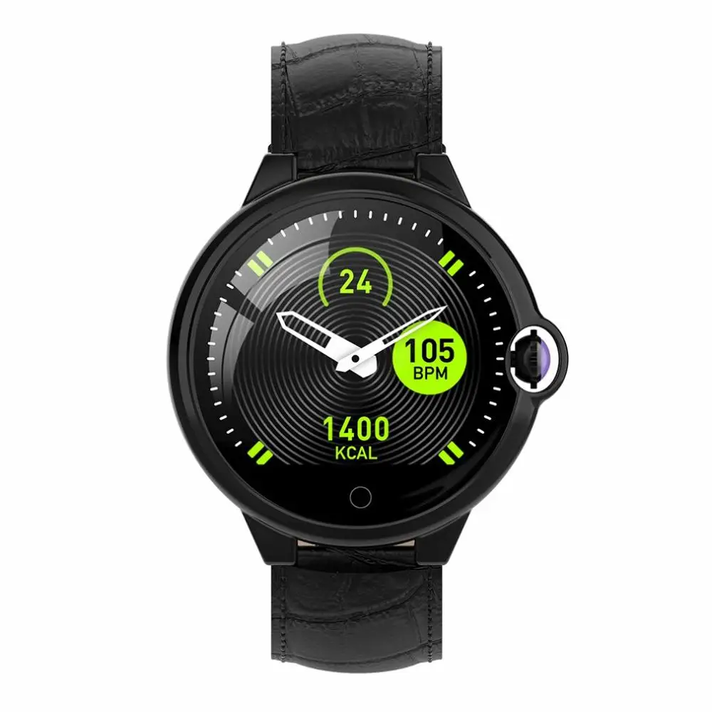 Leather black DR88 Смарт-часы с электрокардиографом ЭКГ дисплей пульсометр спортивный режим мужские Смарт-часы браслет - Цвет: Leather black