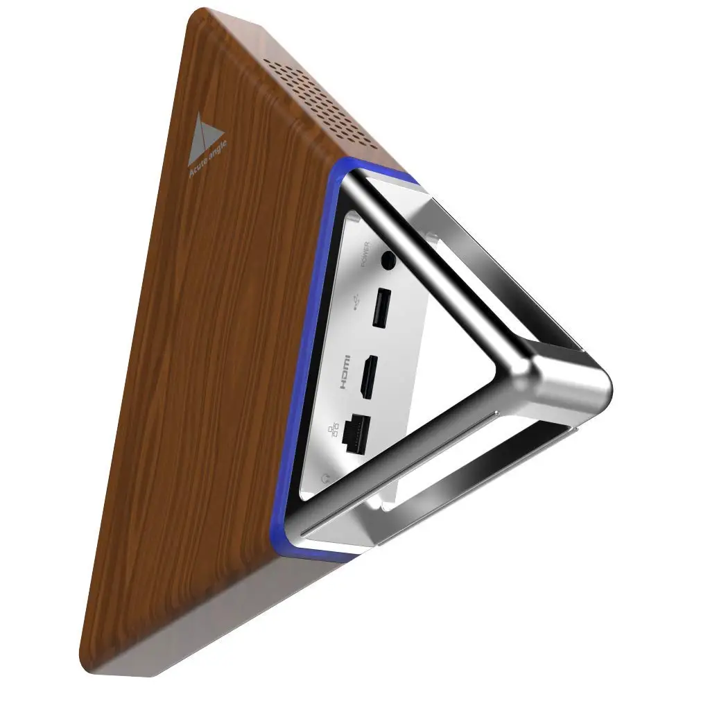 

Mini PC 64GB + 128GB Computer Host Desktops Intel N3450 Windows 10 Win Quad Core SSD HD DC 12V HDMI RJ45 Acute Angle Triangle