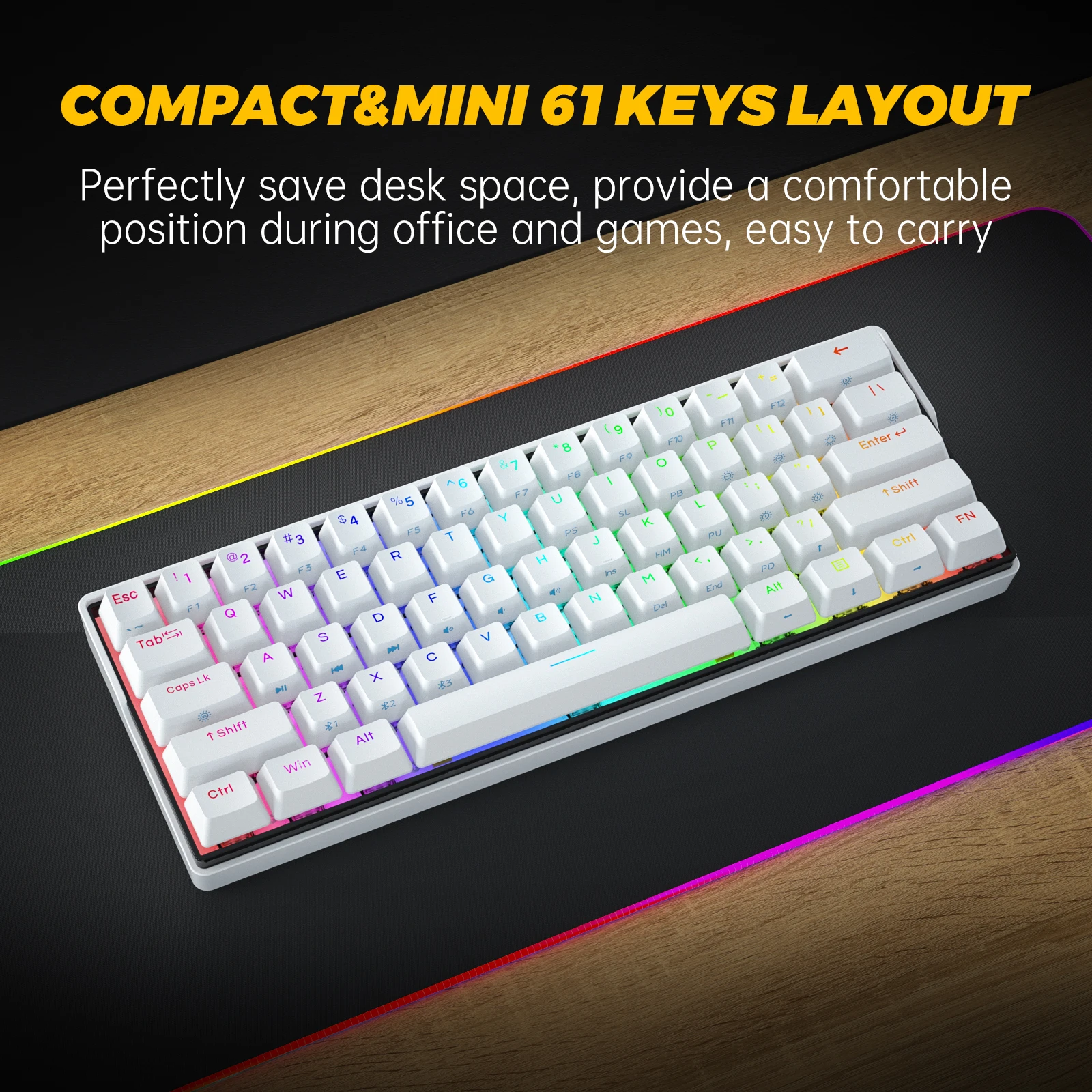 Kemove Dk61 Snowfox Mechanical Keyboard Bluetooth Pbt Hot Swappable Gateron Switch Detachable Cable Rgb Wireless Gaming Keyboard Keyboards Aliexpress Kemove Dk61 Snowfox Mechanical Keyboard Bluetooth Pbt Hot Swappable Gateron Switch Detachable Cable Rgb Wireless Gaming Keyboard Keyboards Aliexpress