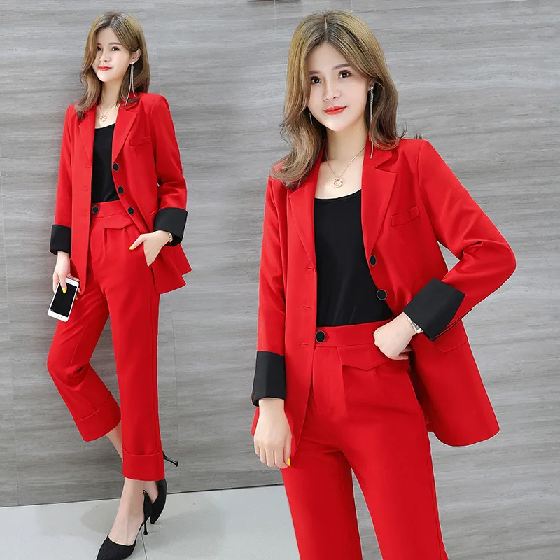 

Fashion Graceful WOMEN'S Suit 2019 Spring And Autumn Summer New Style Korean-style Autumn Clothing High-waisted Slimming Two-Pie