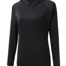 Стиль женское платье UPF 50+ солнцестойкая футболка с капюшоном с длинным рукавом SPF рубашка УФ-Защита пальто