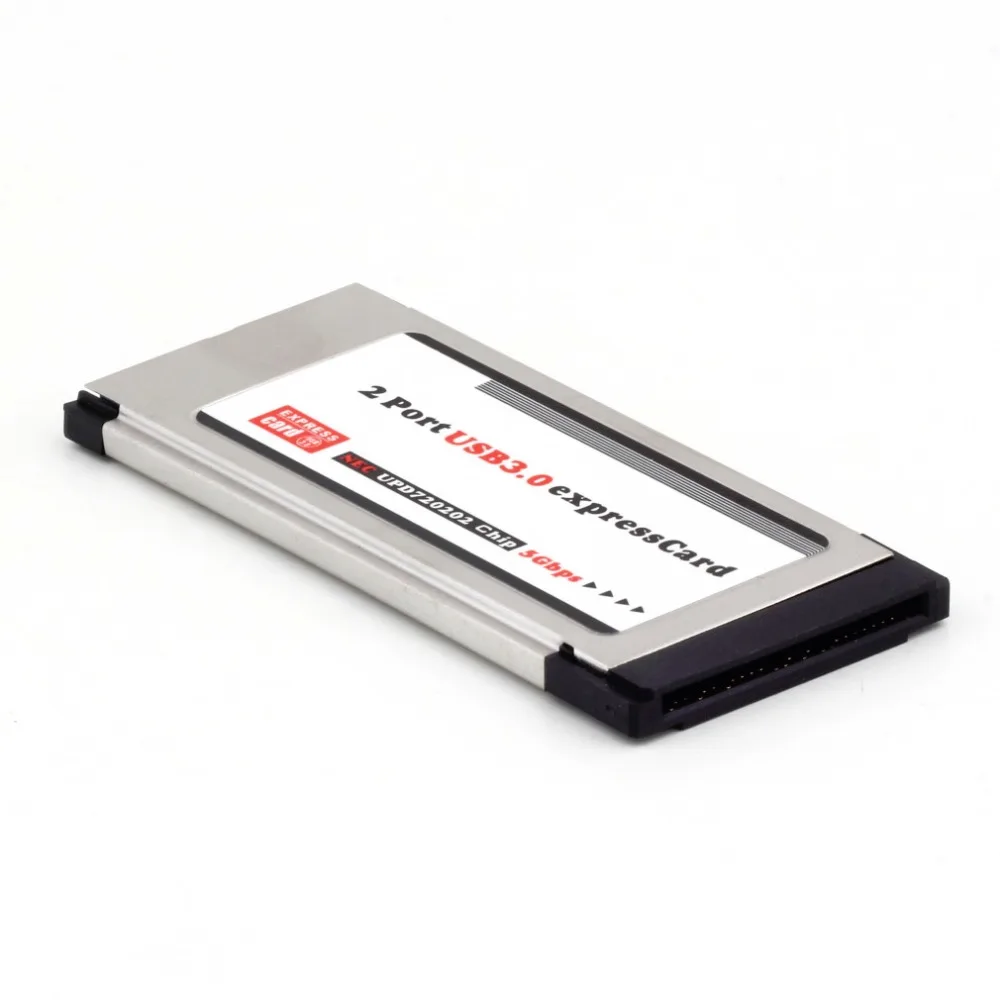 Высокий полный Скорость Express Card, ExpressCard USB 3,0 2 Порты и разъёмы адаптер 34 мм сетевая карта преобразователь 5 Гбит/с скорость передачи