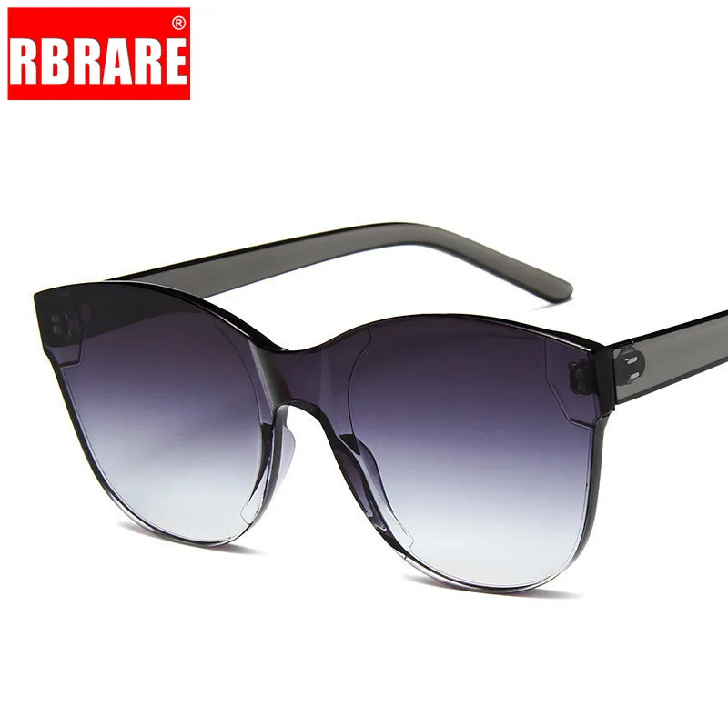 

RBRARE Fashion Vintage Rimless Sunglasses Women High Quality Conjoined Sun Glasses Men Candy Colors Oculos Luxury Brand Eyewear