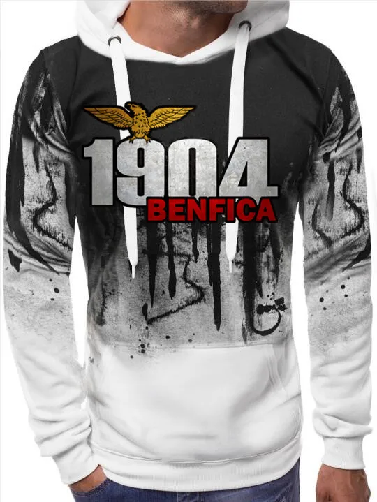 Размер S 5XL мужская с принтом Новое поступление мужская одежда модные толстовки BENFICA 1904 с принтом повседневный уличный стиль