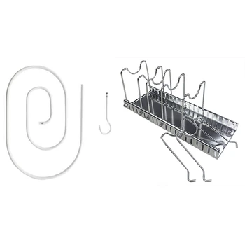 

1pcs 304 Stainless Steel Adjustable Lid Pan Shelf & 1pcs Spiral Bed Sheet Rack Laundry Drying Space Saving
