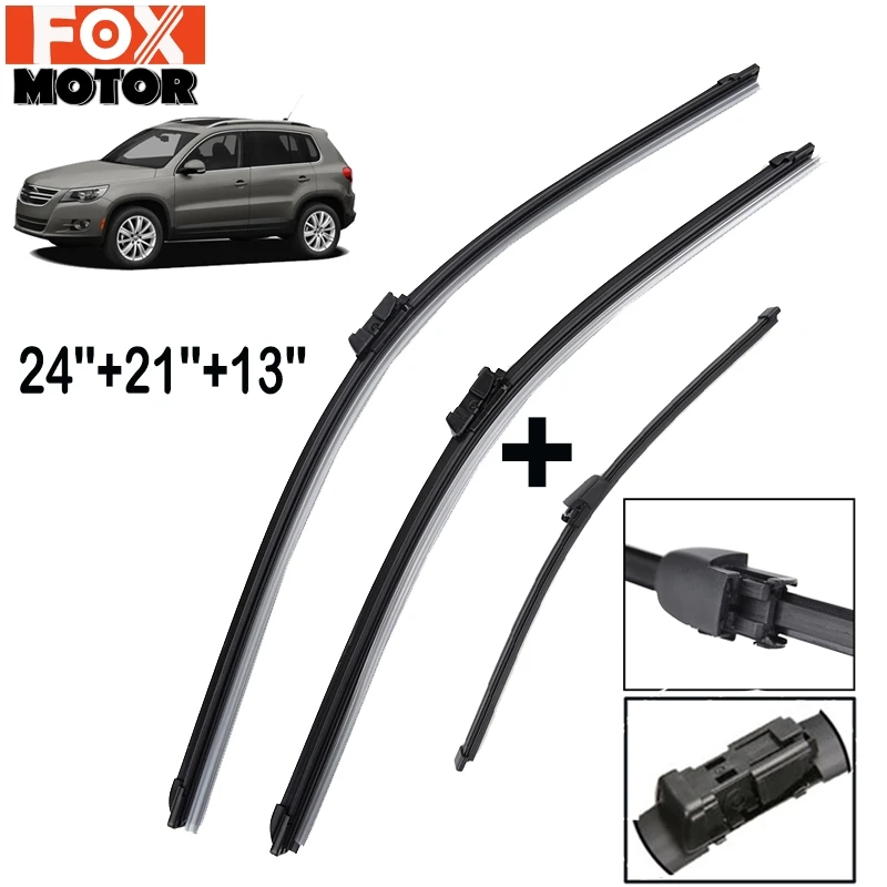 Xukey 2" 21" 1" стеклоочистителей для VW Tiguan 2007 2008 2009 2010 2011 2012 2013 лобовое стекло спереди и сзади комплект