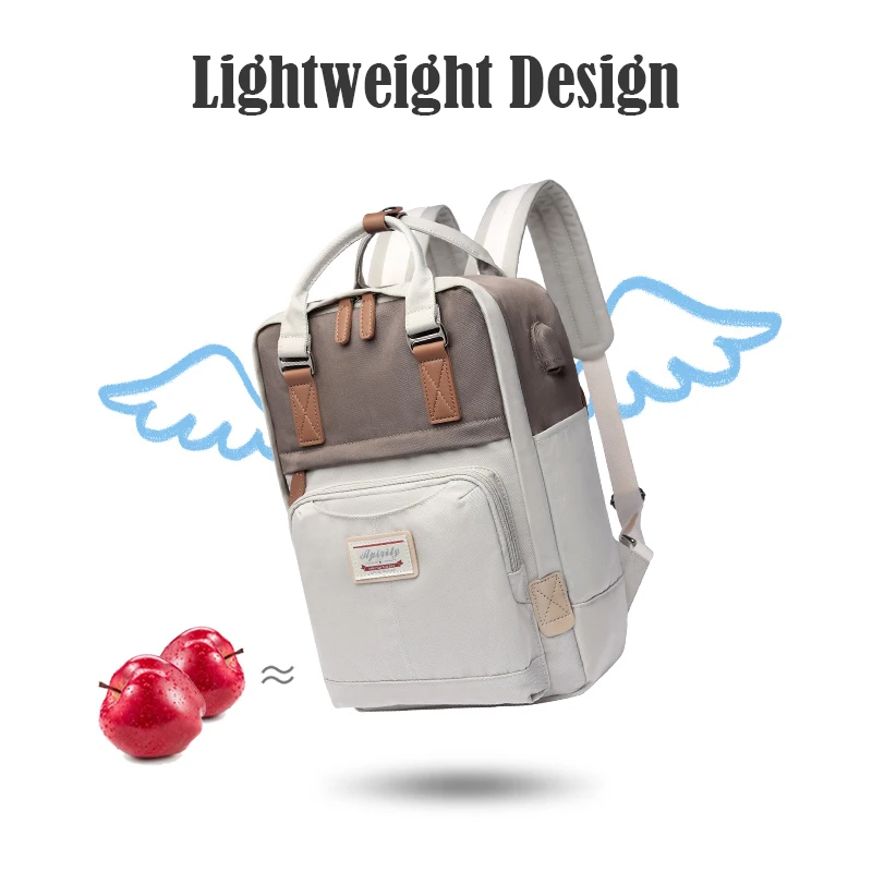 Contraste Mochila Laptop Cor para Mulheres Mochilas de Viagem Bonito Bolsa Escolar Mochila Impermeável Bolsa para Menina Estudante Nova Moda - Imagem 2