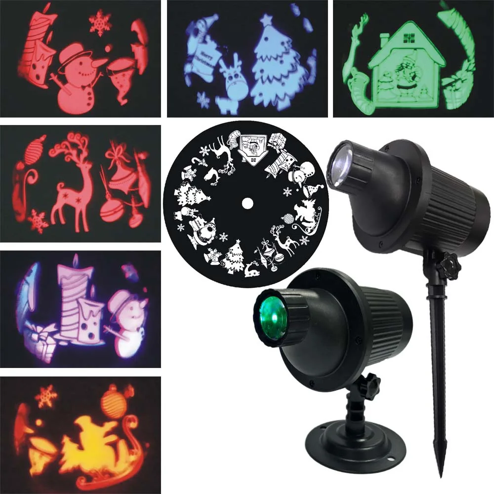 

IP65 Waterproof Outdoor Remote Control 3D Projection Holiday Lamps Lawn Lamp for Christmas New Year Party Garden Decoration