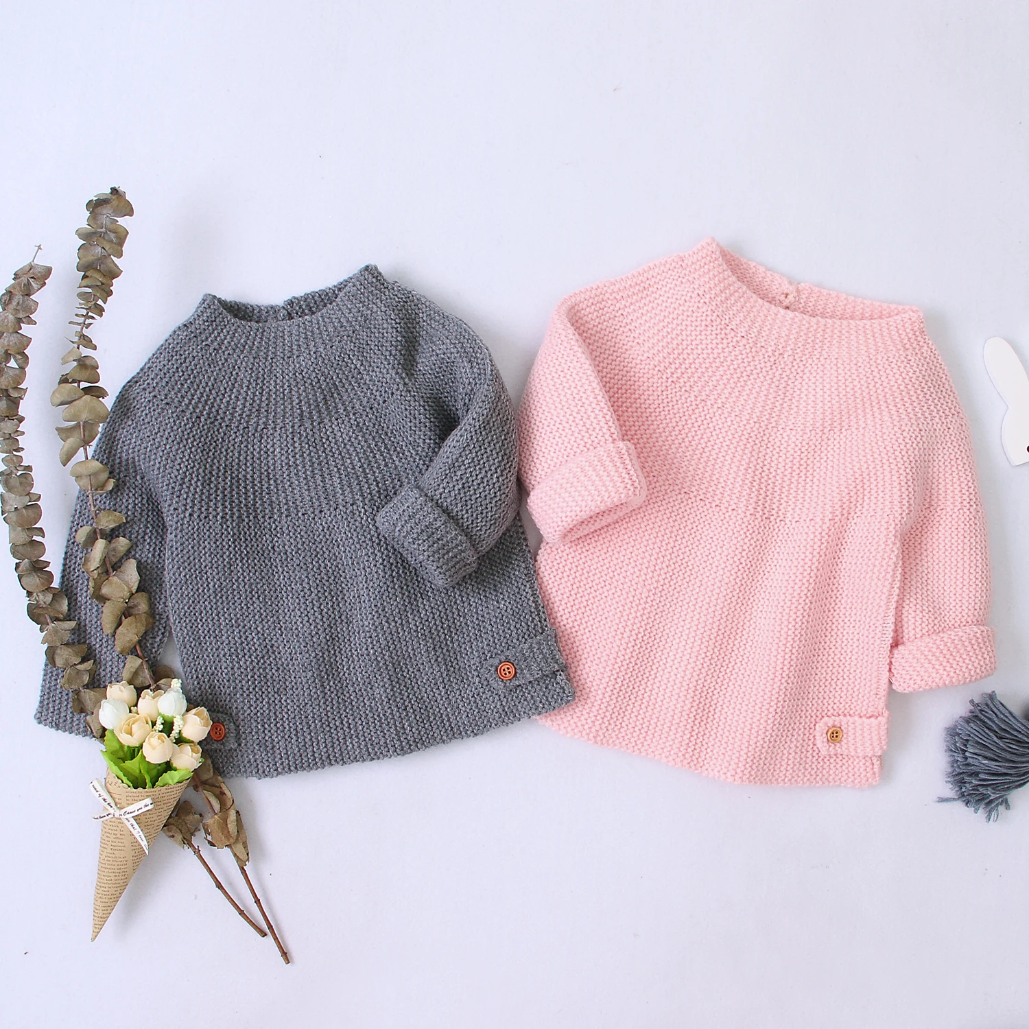 Осенние свитера для маленьких мальчиков и девочек; детские свитера; Зимний вязаный свитер для мальчиков; рваные свитера для девочек; зимняя одежда для маленьких девочек и мальчиков