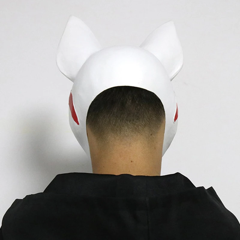 Unisex Adult Fox Drift Costume Latex Mask Helmet Halloween Cosplay Game Party Props Naruto Sakura Birthday Gifts