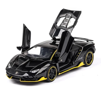 

LP770 LP740 1:32 Lambor Car Alloy Sports Car Model Diecast Sound Light Super Racing Lifting Tail Car Wheels Toys For Children