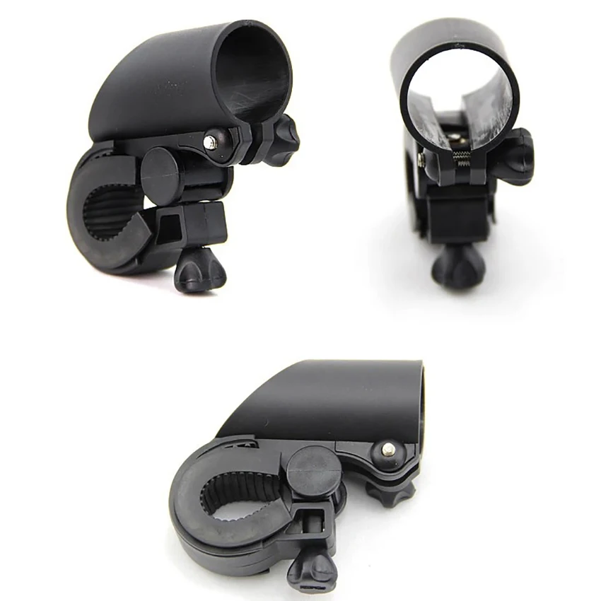 Description Picture 2 of itemBlack Cycling Handlebar Mount Light Holder Bike Flashlight LED Torch Clip Clamp Universal Bicycle Flashlight Holder Mount