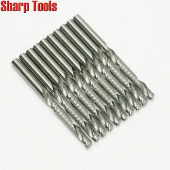 

TOP-Class 3.175*25mm 1 Flute End Mill Imported Solid Carbide Spiral Router Bit Cutter for Wood Cutting, Acrylic Router Bit