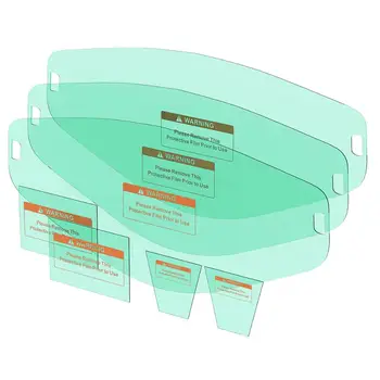 

YESWELDER 3 Pcs Large Viewing Screen Outer Replacement Lens and 2 sets Inner Replacement Lens for EH302C Series Welding Helmet