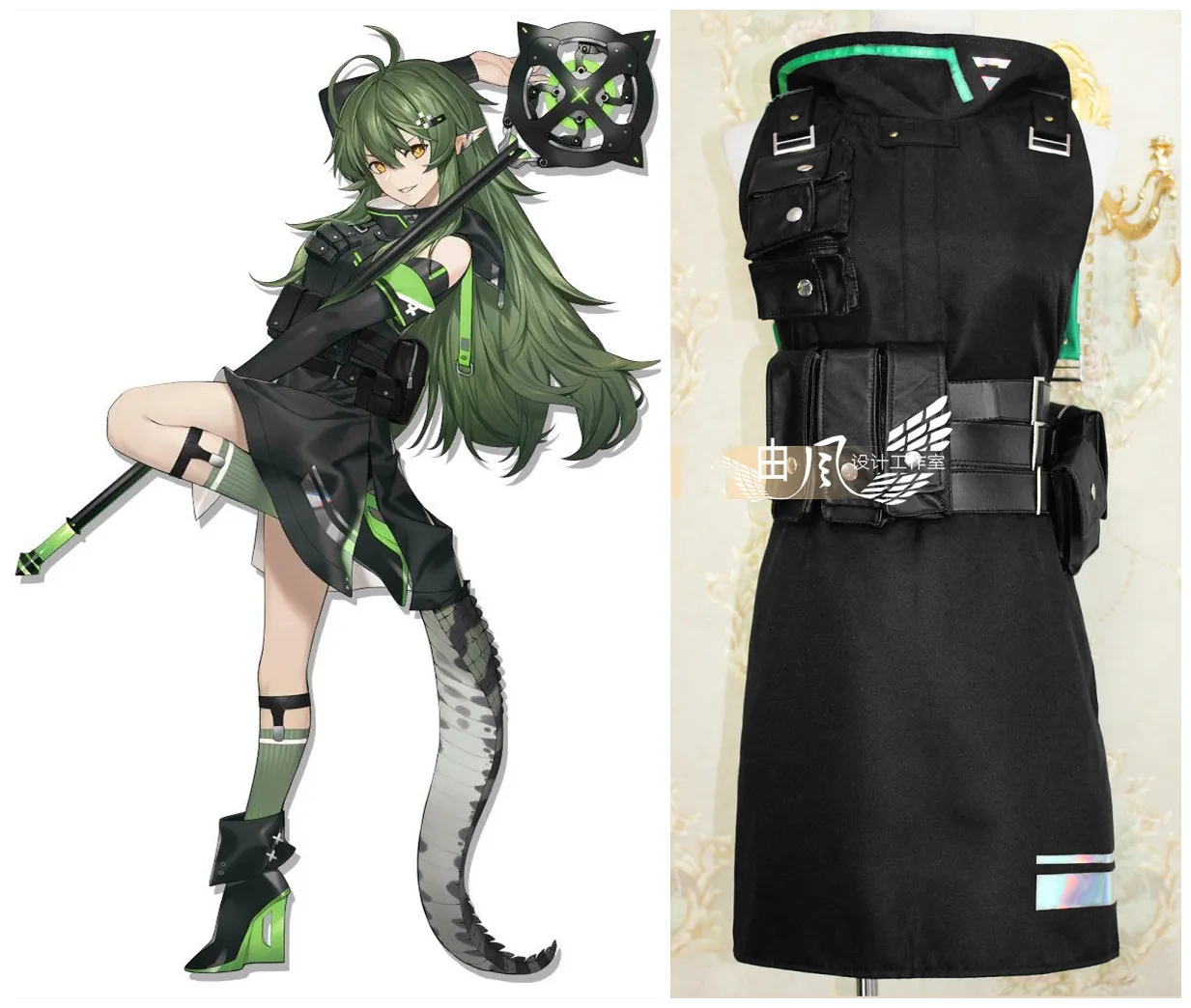 

Game Arknights Gavial Cosplay Costume Uniform Outfit Custom Made for Halloween Carnival Party Women Girls Fancy Dress Costumes