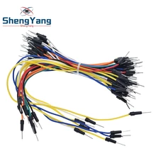 ShengYang 65 шт. скачок провода кабель мужчин и мужчин Перемычка провода для Arduino Макет