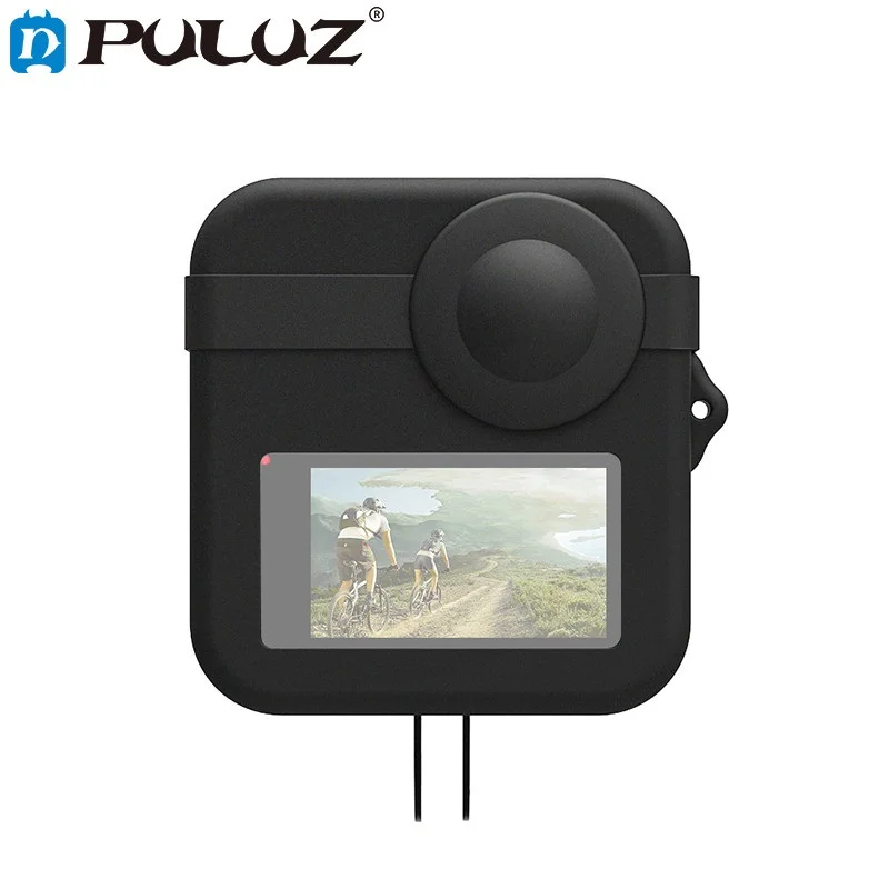 Чехол+ силиконовый защитный чехол для GoPro Max с двумя объективами высокого качества черного цвета