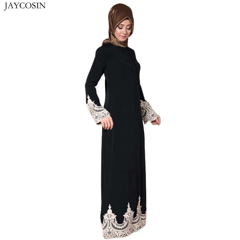 JAYCOSIN модное женское платье с манжетой однотонное кружевное полной пряжкой в