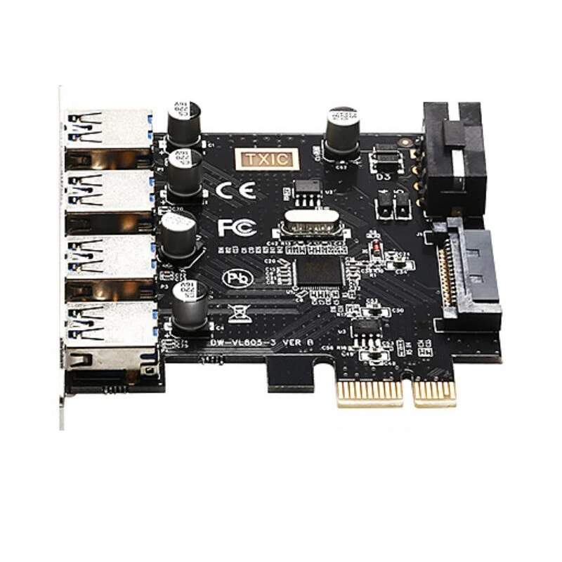 Высокая Скорость 5 Гбит/с 4 Порты и разъёмы USB 3,0 концентратор PCIE USB 3,0 PCI Express карты расширения адаптер для Windows XP/7/8/10 Pcie riser Card