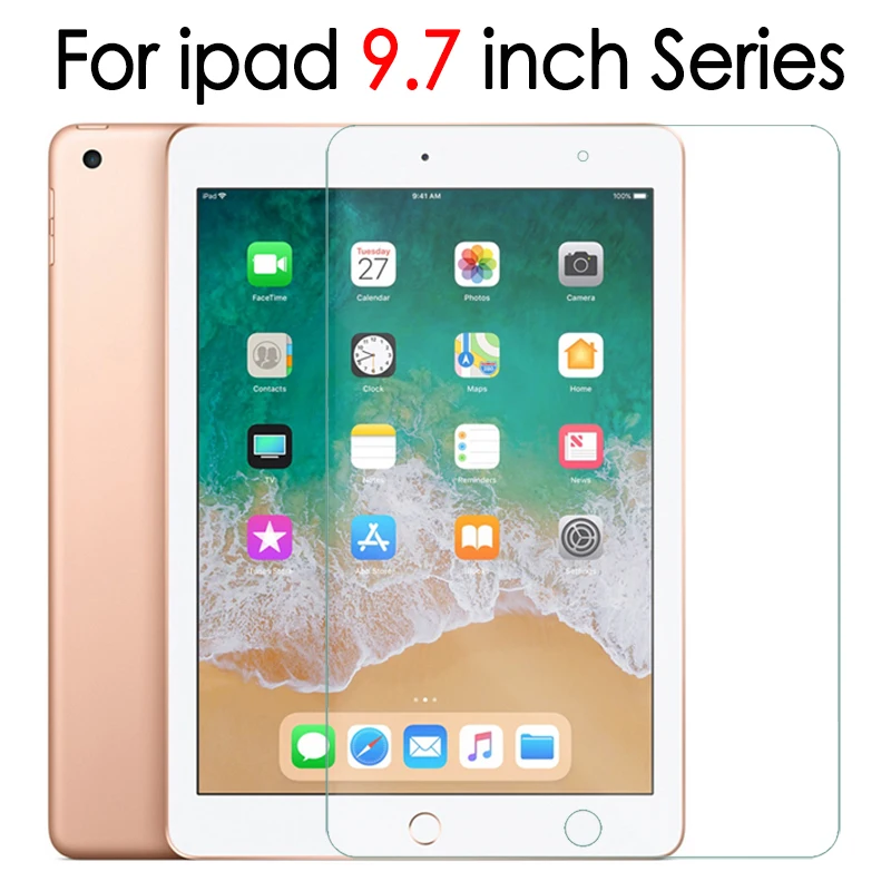 

ipad9.7 Protective Glass On For Apple IPad 9.7 Inch 2 3 4 5 6 Air 2 Pro 2017 2018 Tablet Screen Protector 9.7inch Tempered Glas