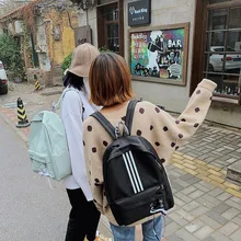 Большой объем Студенческая школьная сумка женский стиль холщовый уличный рюкзак корейский стиль рюкзак ярких цветов с бантом