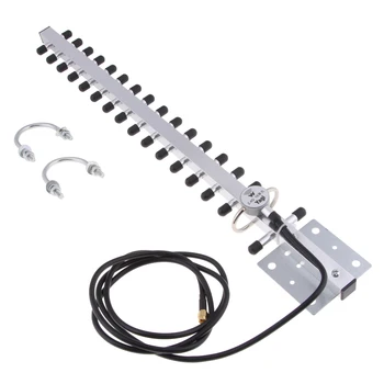 

Outdoor Directional 2.4GHz WiFi 25dBi Yagi Antenna,RP-SMA Connector and 1.5m Cable