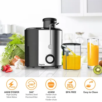

600w Stainless Steel Juicer Electric Vegetable Fruit Drinking Machine For Home CE Multi-Function Juicer Extractor Mixer #N