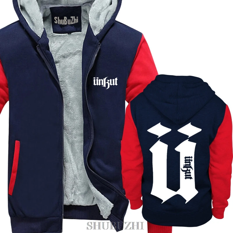 Новое поступление Unkut shubuzhi мужское зимнее теплое пальто на молнии Модная брендовая Толстая шерстяная куртка толстовки Повседневная Толстовка с капюшоном в стиле хип-хоп