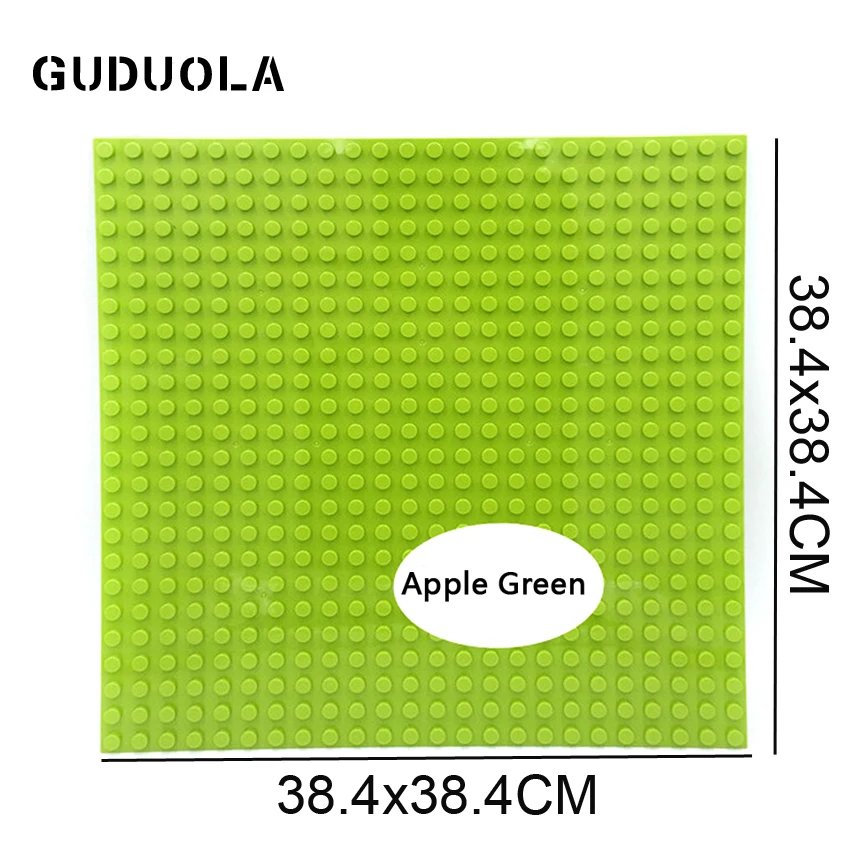 24X24Dots 38.4X38.4X0.96cm Big Bricks Base Plate in Blocks Large Building Block wall Duplo  Classic Baseplate Toy for Children