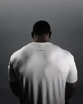

Muscle aesthetics summer sports fitness clothes men's basketball training loose breathable cotton short-sleeved t-shirt