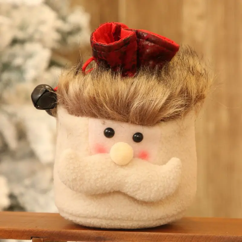 Рождественское печенье конфеты мешок дети подарок Сумочка Рождественский контейнер для сладостей сумка для угощений Рождество Санта снеговик олень Новогоднее украшение 18x15 см - Цвет: N 28x15cm