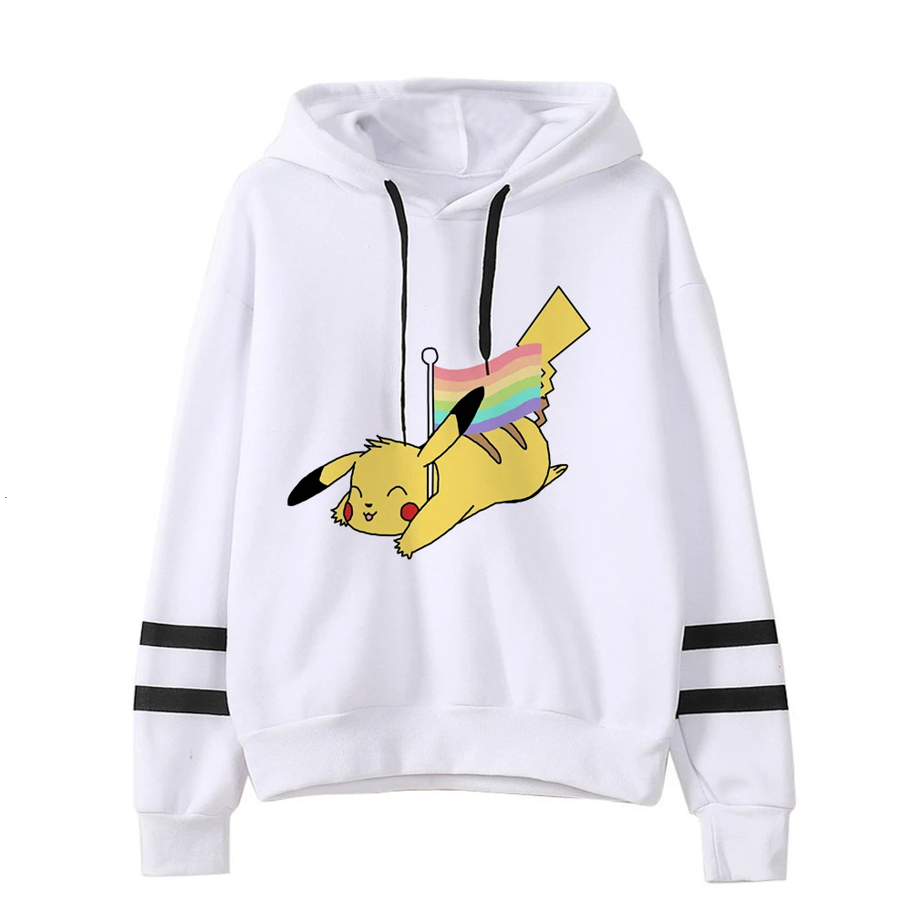 Pokemon Detectiv куртка Пикачу с капюшоном Женская забавная Pika Kawaii толстовка женская одежда женские Пуловеры мультфильм японский корейский для мужчин - Цвет: 2514