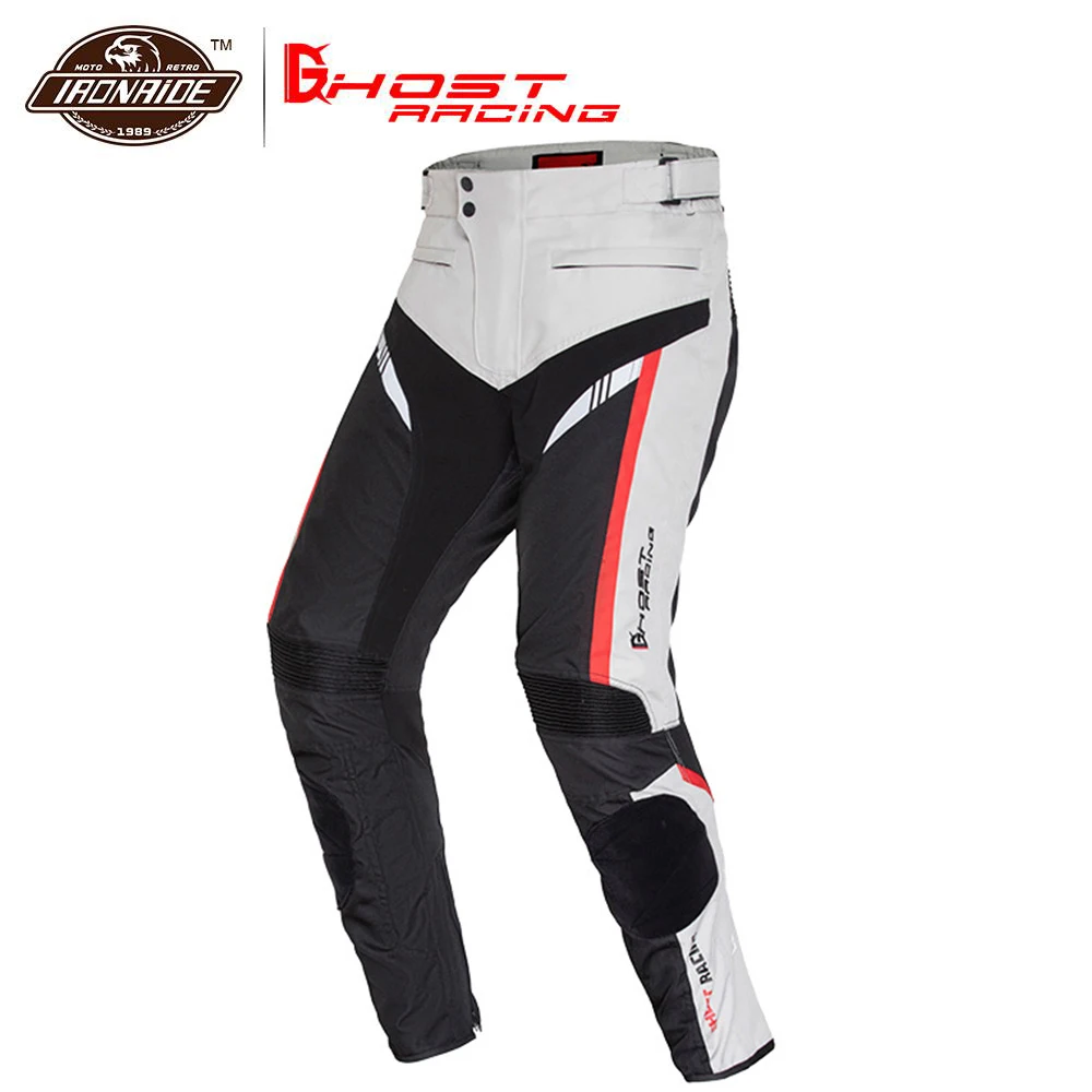 

GHOST RACING Motorcycle Pants Men Winter Cold Proof Moto Pants Motorbike Protective Trousers Knee Protective And Cotton Lining
