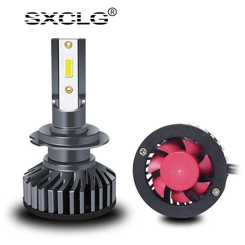 Автомобильные светодиодсветодиодный лампы SXCLG для фар COB 60 Вт 6000 лм 880 K H4 H7 H11 H1 H3 HB4