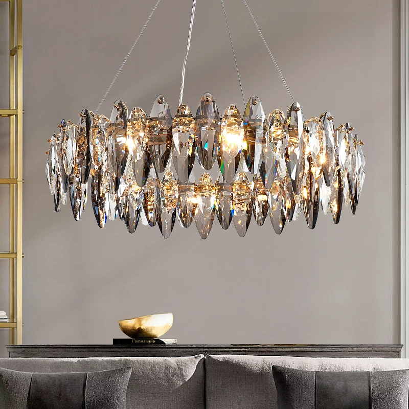 NEW design Luxury Crystal LED Chandelier Villa Large Nordic Lustre Pendant Lamp for Living Room Hotel Hall Art Decor Lighting | Лампы и
