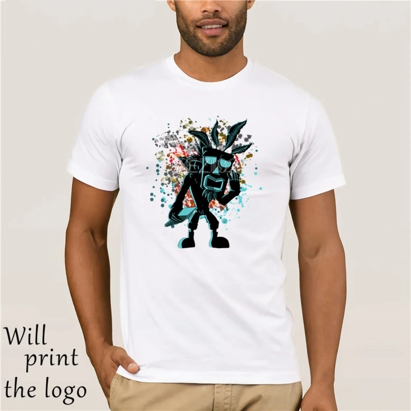 L'eroe e lo Spirito Unisex Uomini Tees Magliette Video gioco Crash Bandicoot Cortex Eroe Spirito Parodia Aku Aku medico T-shirt