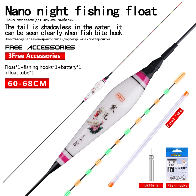Tanio 1PC Luminous spławiki Nano Bobber elektryczny Pesca bardzo długa