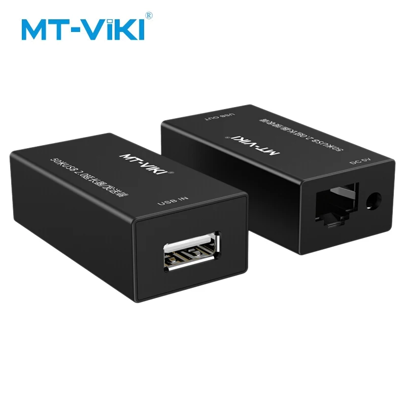 

MT-VIKI USB extender RJ45 cable CAT5E 6 signal amplifier USB to RJ45 extension cord mouse camera USB2.0 extension 50m MT-250FT