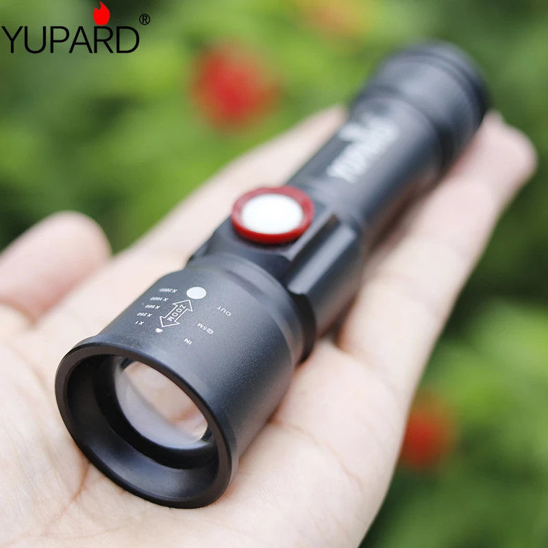 Mini strong light flashlight XHP60 /P50 LED built-in 18650 battery USB rechargeable zoom portable household lighting | Освещение
