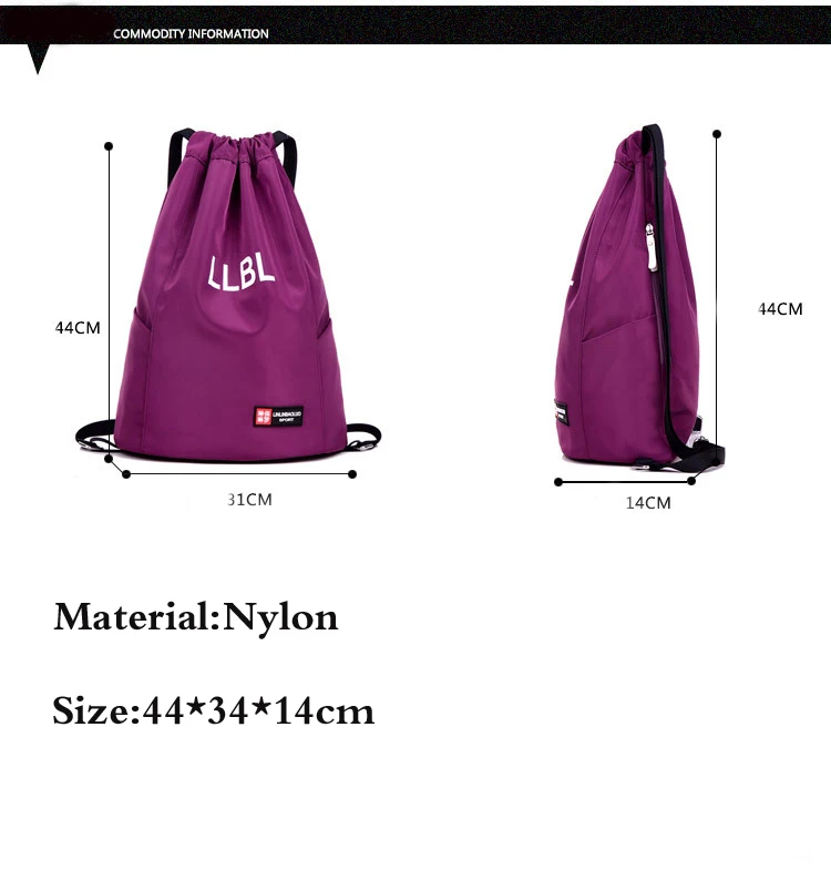 Basketball Bag Drawstring Mash Backpack Fitness Bucket Bag Outdoor Basketball Backpack Sports Equipment Bag