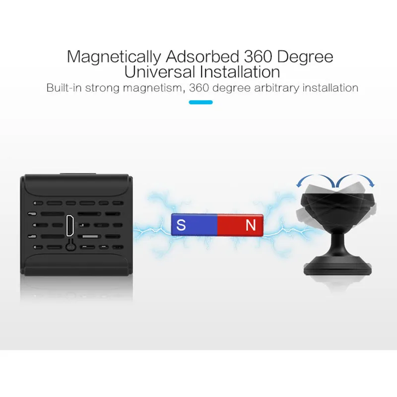 Мини-камера для домашней безопасности, беспроводная, Wifi, HD IP, 1080 P, DVR, ночное видение, телефон, удаленное приложение, камера безопасности с кронштейном
