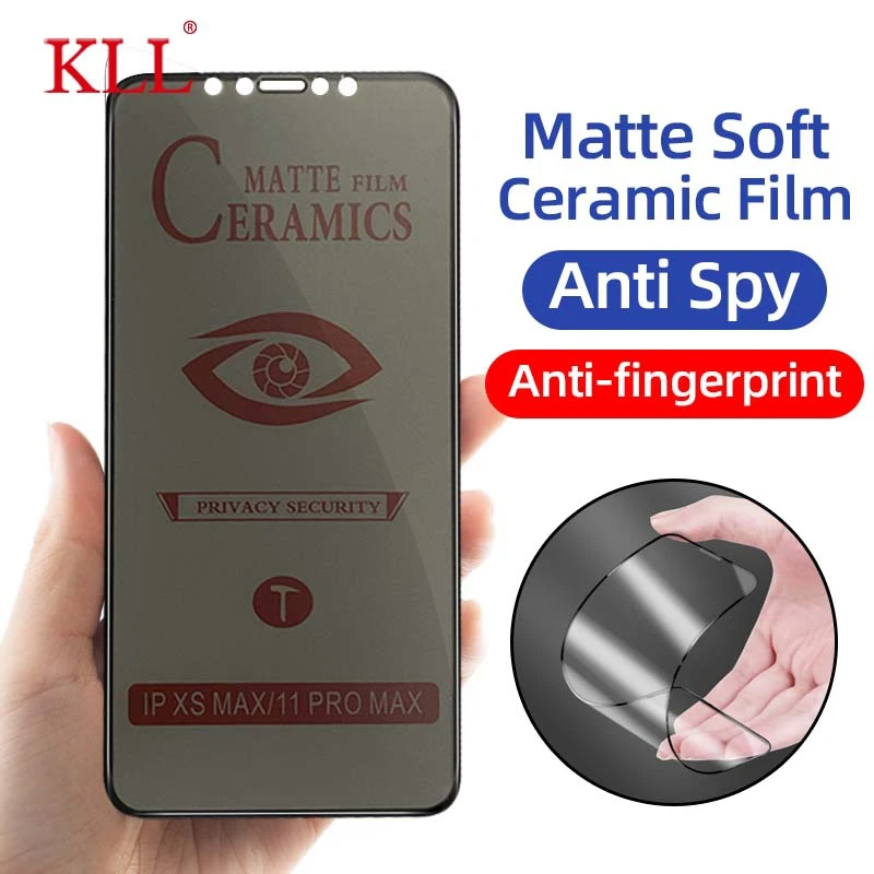 

Anti Spy Matte Soft Ceramic Film for iPhone 12 11 13 14 pro X XS MAX XR Screen Protector iPhone 6 7 8 Plus Anti fingerprint Film