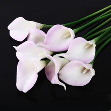  20pcs/lot PU Artificial Calla Flower Bouquets Home Wedding Decoration Bridal Decor 7 Colors Flowers 