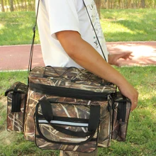 Большой емкости водонепроницаемый нейлон рыболовные снасти Сумка Чехол коробки приманки с удобным плечевым ремнем карманы