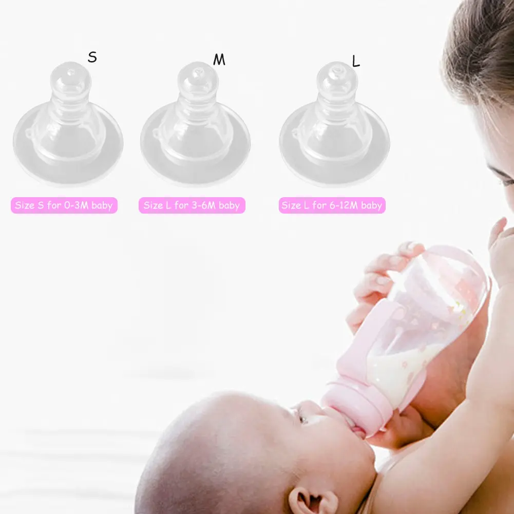 

Baby Breast Feeding Nipple Kids Silicone Wide Caliber For Different Milk Bottle Pacifier Children Pure Solid Nipple